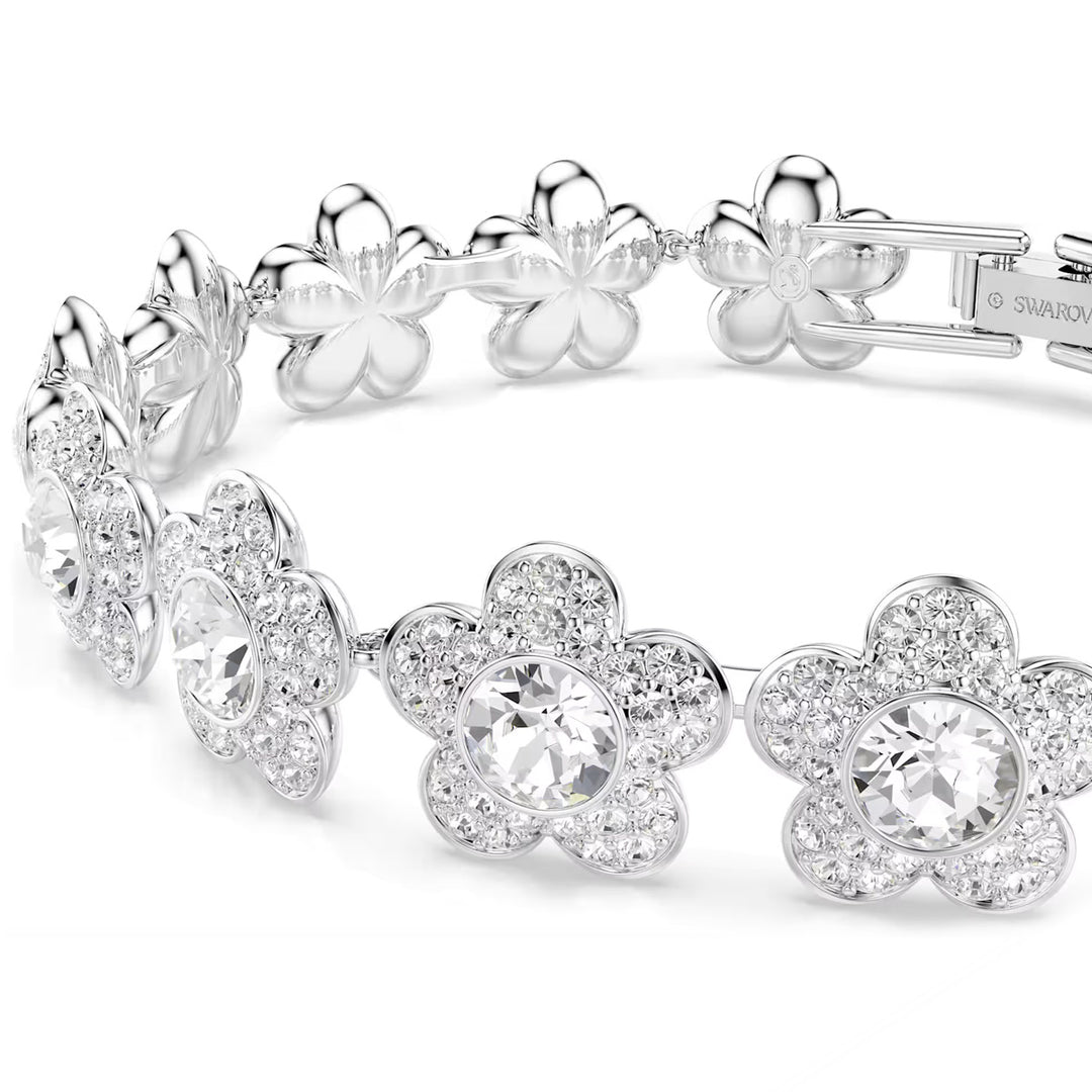 Swarovski x Ariana Grande Armband Rundschliff Blume Weiss Rhodiniert - 5749182