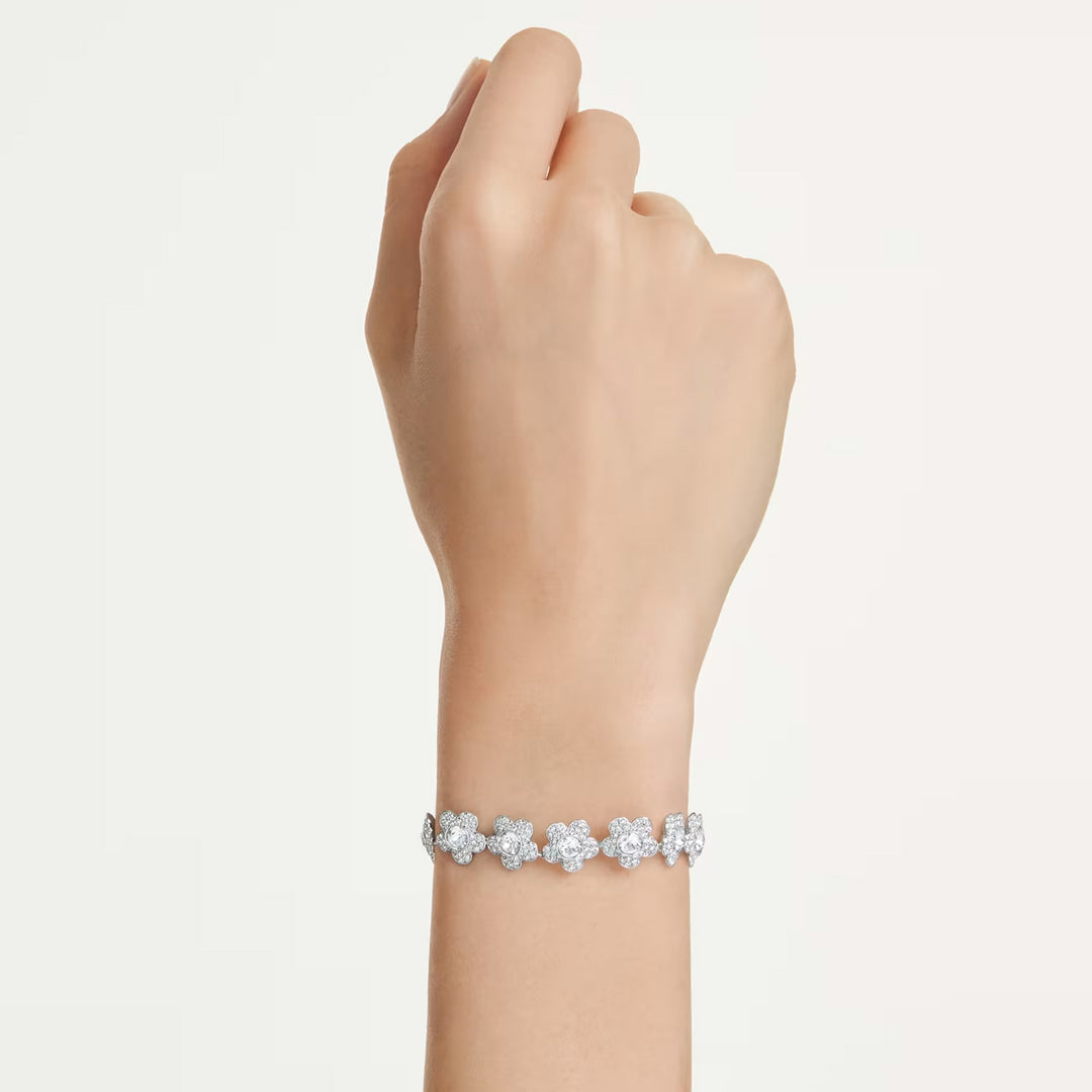 Swarovski x Ariana Grande Armband Rundschliff Blume Weiss Rhodiniert - 5749182