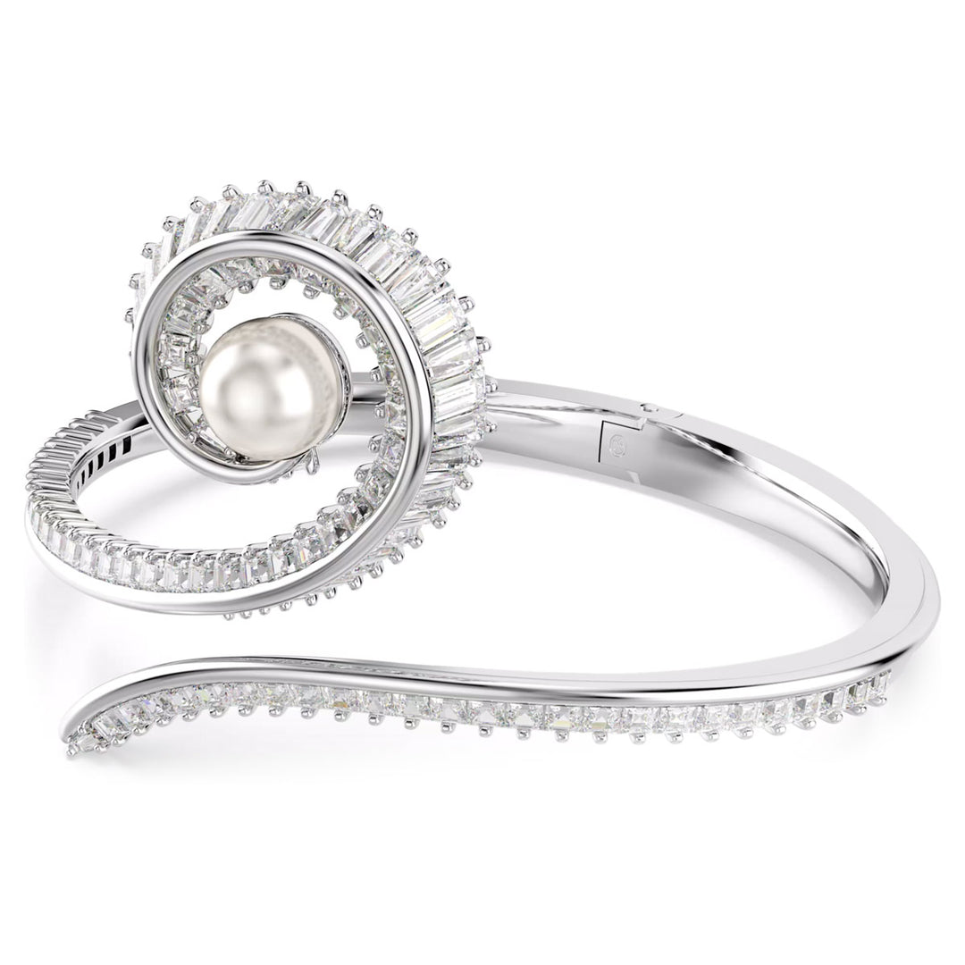 Swarovski x Ariana Grande Armreif Kristallperle Baguette Schliff Weiss Rhodiniert