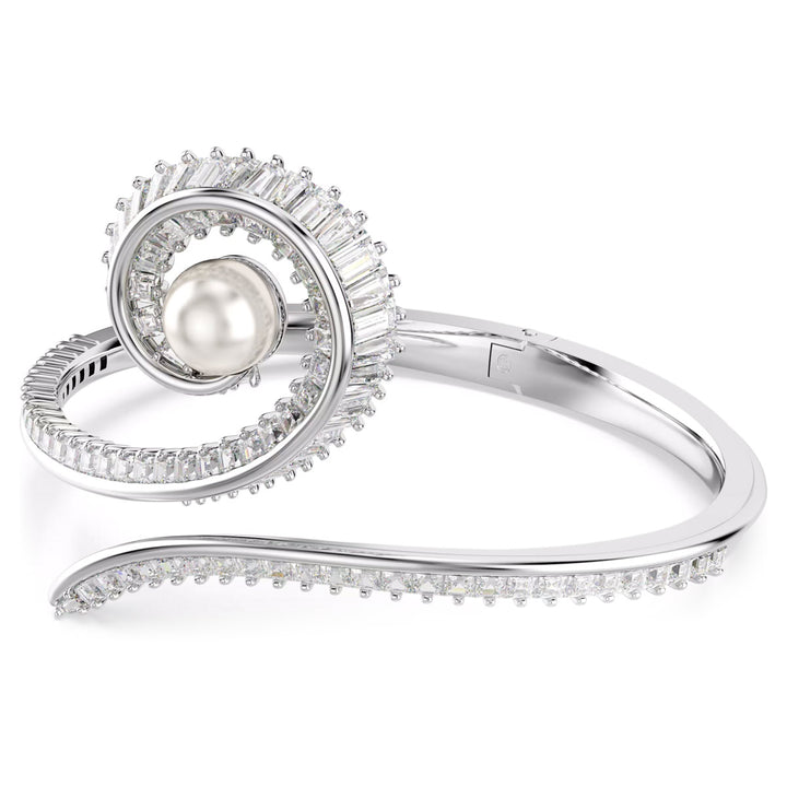 Swarovski x Ariana Grande Armreif Kristallperle Baguette Schliff Weiss Rhodiniert