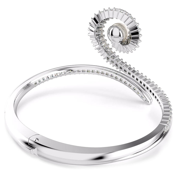 Swarovski x Ariana Grande Armreif Kristallperle Baguette Schliff Weiss Rhodiniert