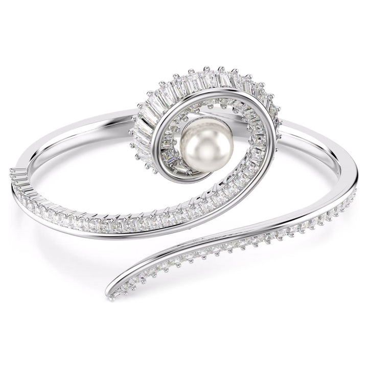Swarovski x Ariana Grande Armreif Kristallperle Baguette Schliff Weiss Rhodiniert