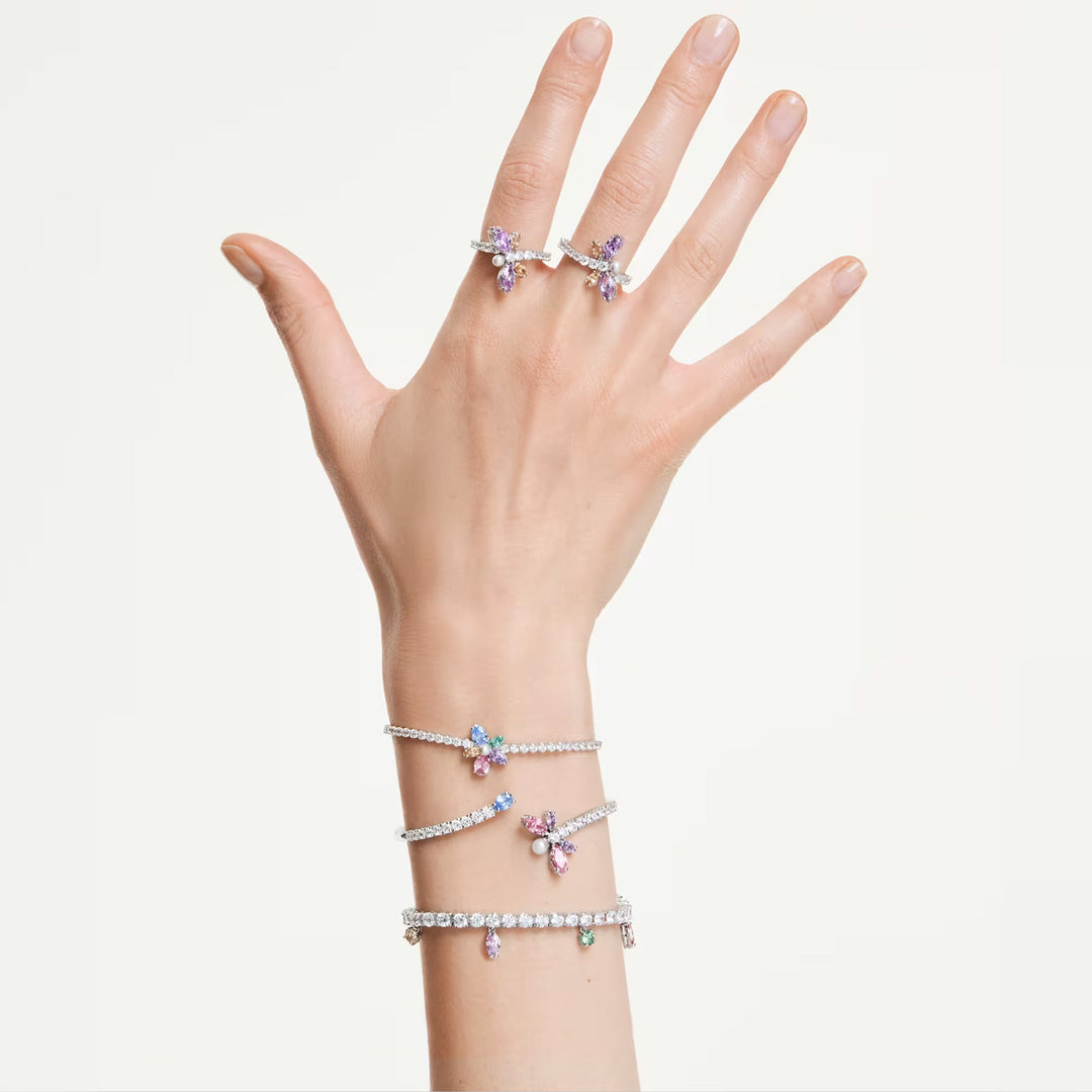 Swarovski x Ariana Grande Tennis Armband Verschiedene Schliffe Mehrfarbig Rhodiniert - 5742463