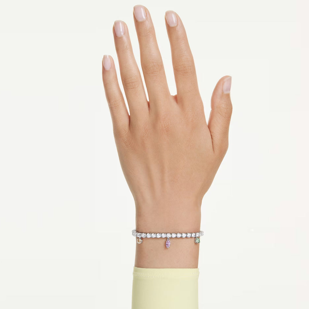 Swarovski x Ariana Grande Tennis Armband Verschiedene Schliffe Mehrfarbig Rhodiniert - 5742463