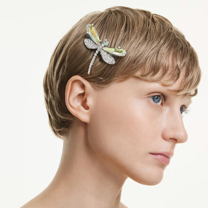 Swarovski x Ariana Grande Brosche und Haar Accessoire Verschiedene Schliffe Libelle Grün Rhodin - 5749193