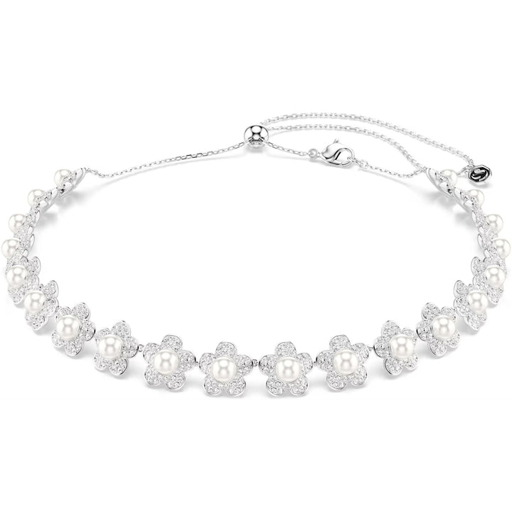 Swarovski x Ariana Grande Ras de cou Perle de cristal Taille ronde Blanc Métal rhodié - 5751250