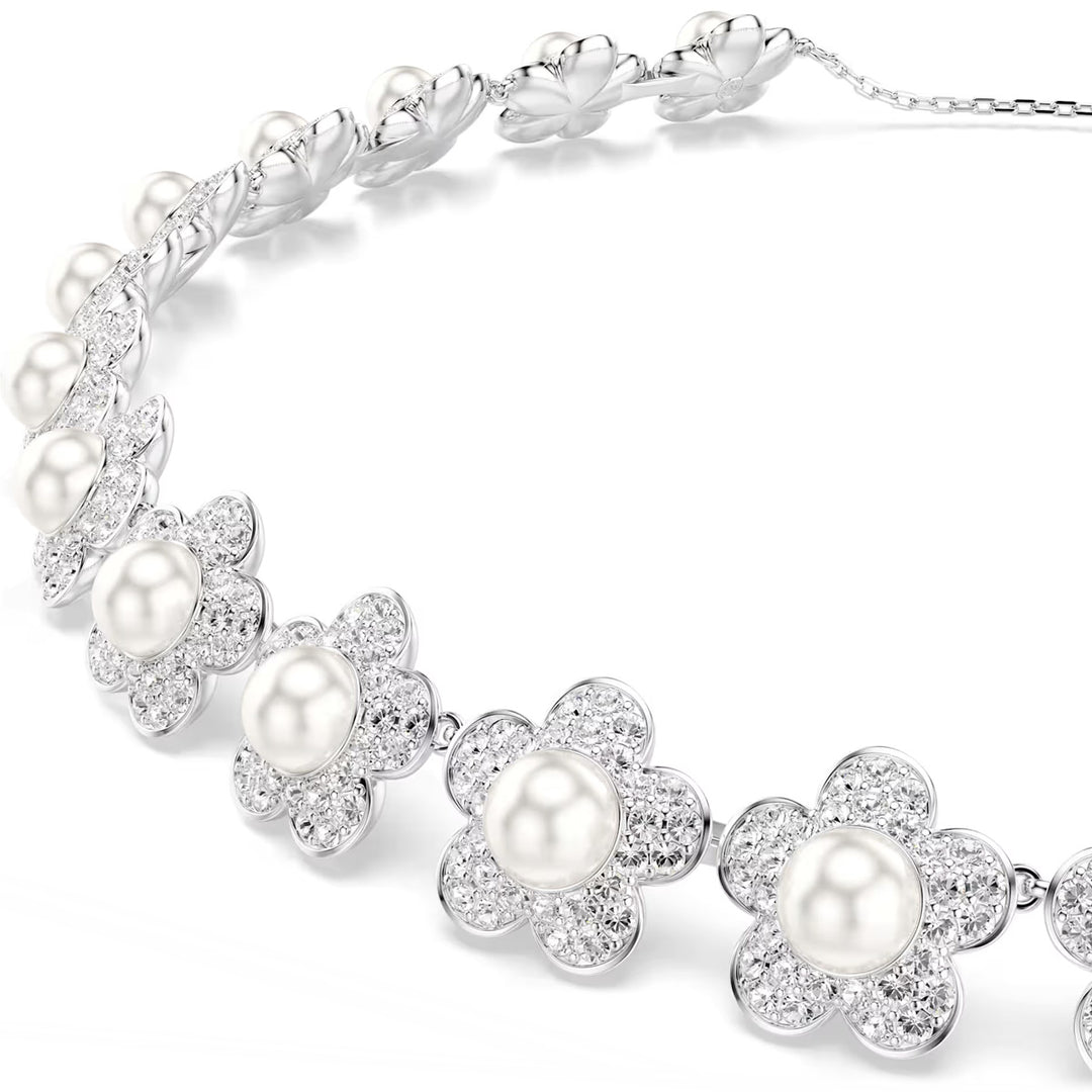 Swarovski x Ariana Grande Halsband Kristallperle Rundschliff Weiss Rhodiniert - 5751250