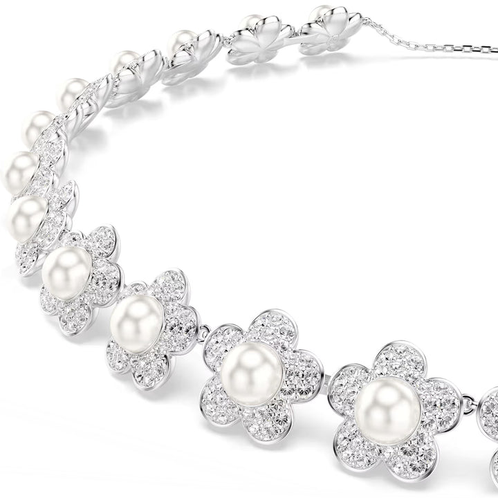 Swarovski x Ariana Grande Halsband Kristallperle Rundschliff Weiss Rhodiniert - 5751250