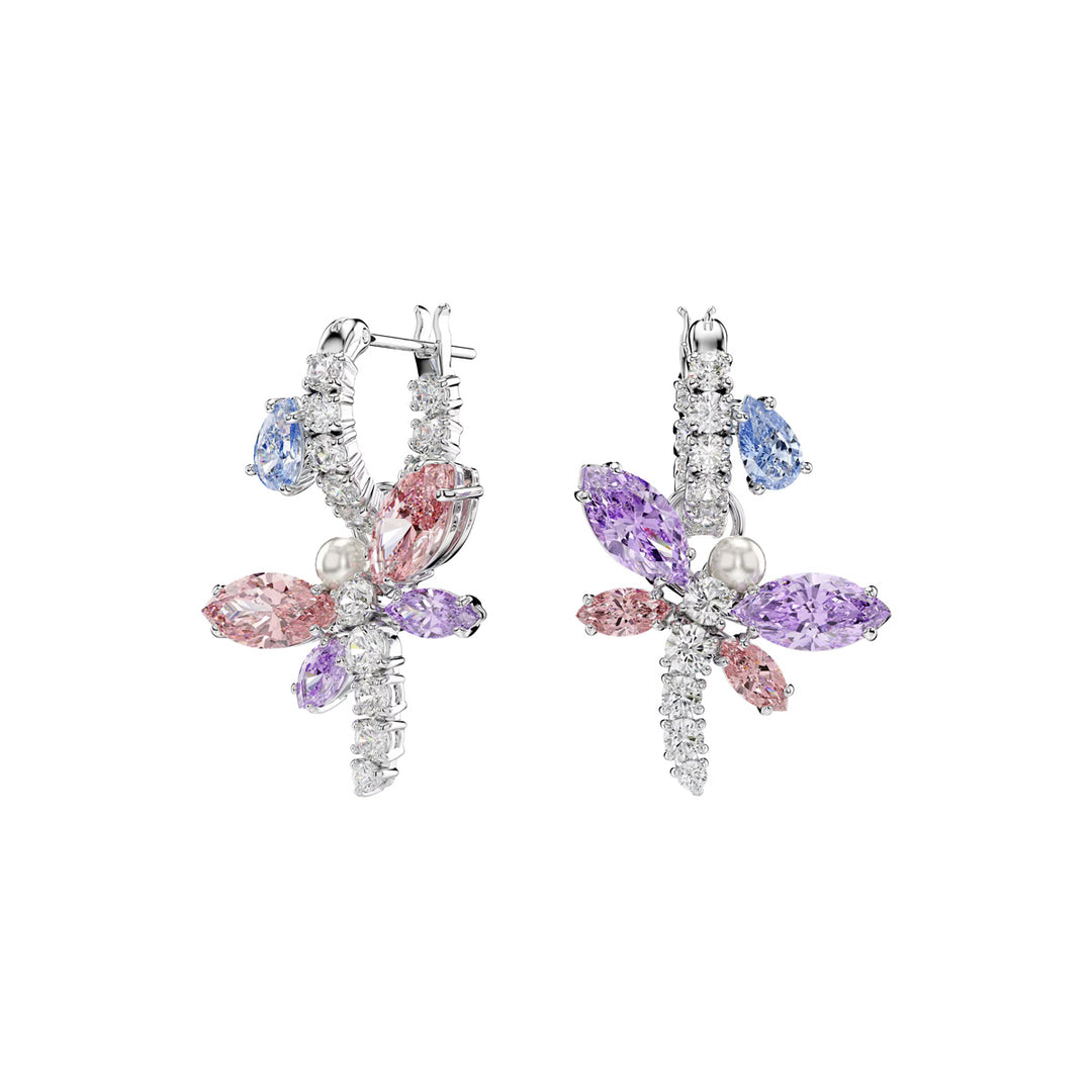 Swarovski x Ariana Grande Drop Ohrhänger Verschiedene Schliffe Libelle Mehrfarbig Rhodiniert - 5749185