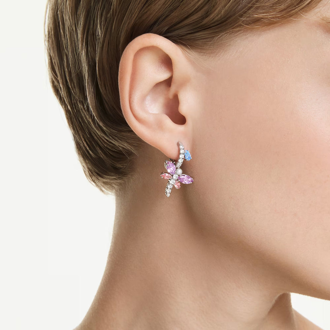 Swarovski x Ariana Grande Drop Ohrhänger Verschiedene Schliffe Libelle Mehrfarbig Rhodiniert - 5749185