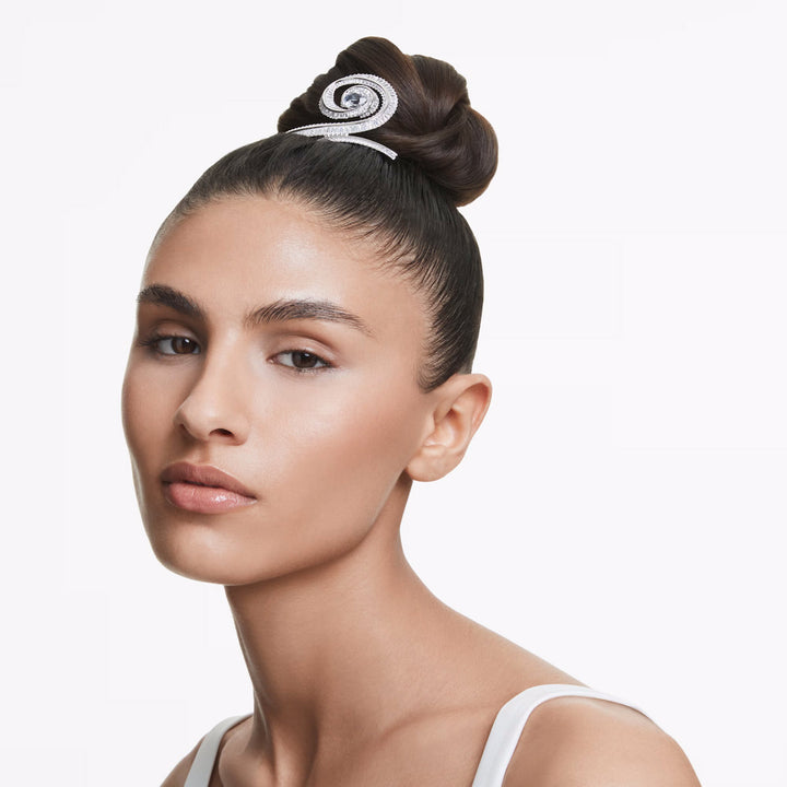 Swarovski x Ariana Grande Haarclip Kristallperle Baguette Schliff Weiss Rhodiniert - 5720867