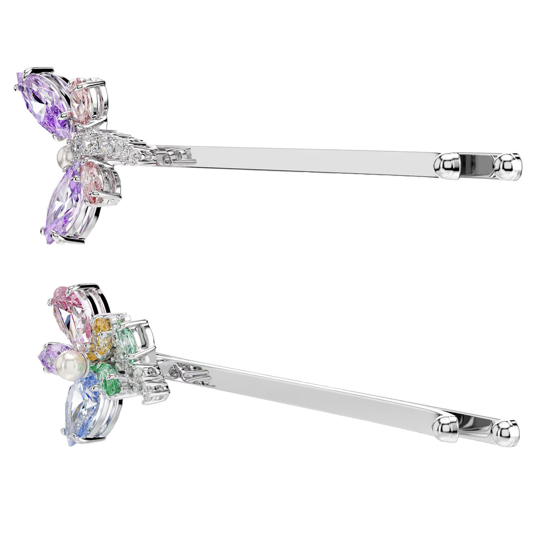 Swarovski x Ariana Grande Haarnadel Verschiedene Schliffe Libelle Blume Mehrfarbig Rhodiniert - 5749186
