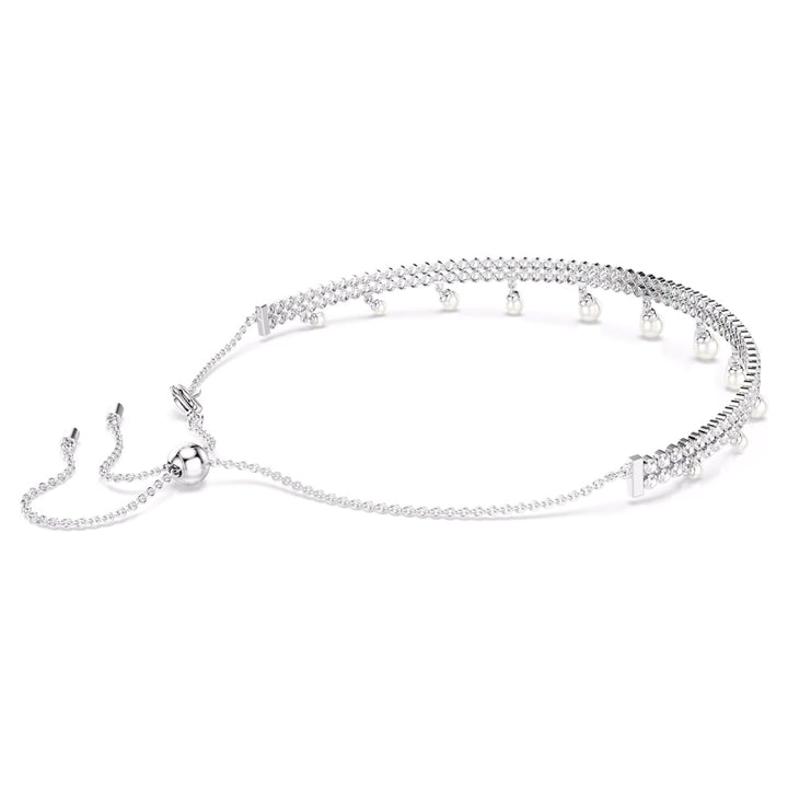 Swarovski x Ariana Grande Choker Kristallperle Rundschliff Weiss Rhodiniert - 5720865