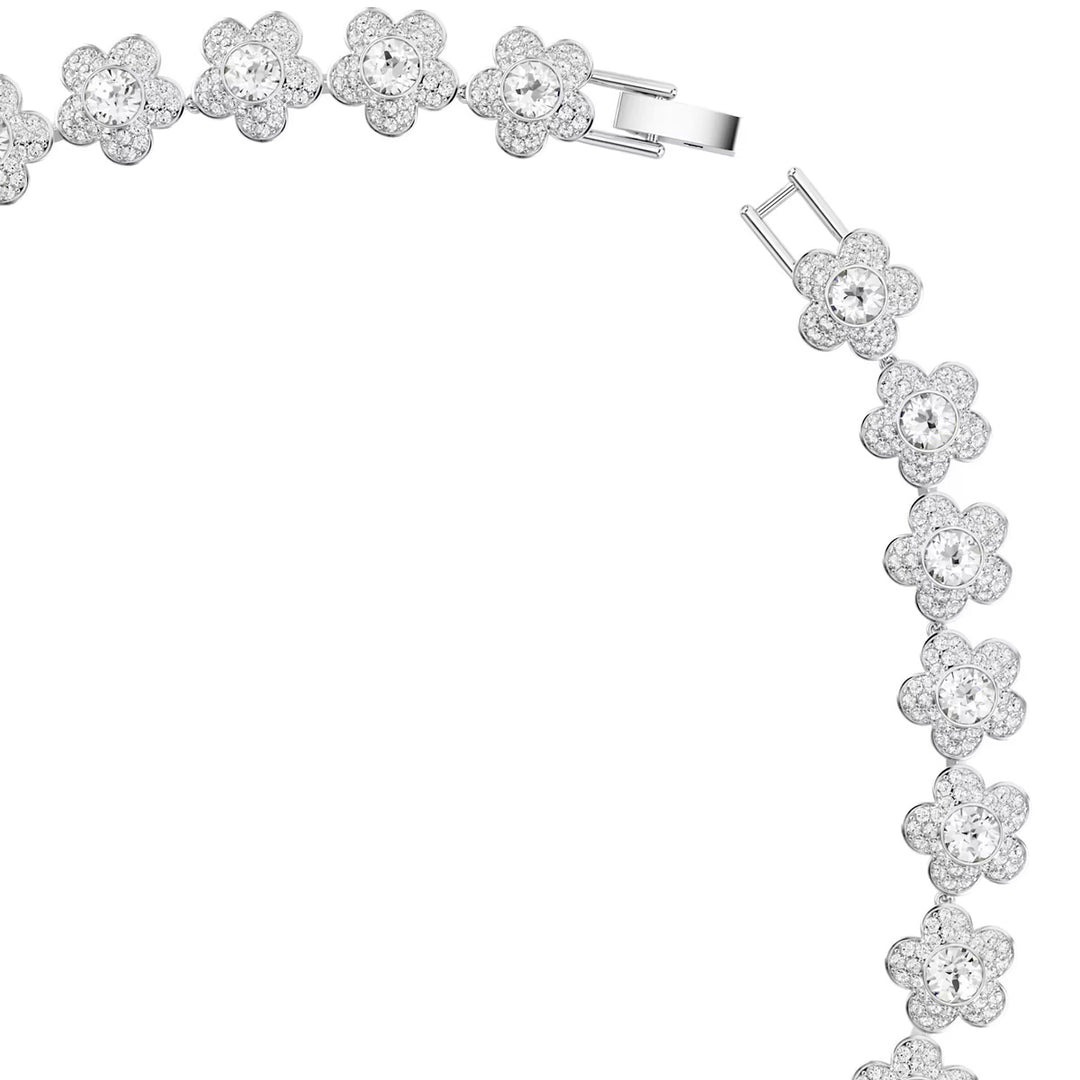 Swarovski x Ariana Grande Halskette Rundschliff Blume Weiss Rhodiniert - 5749179