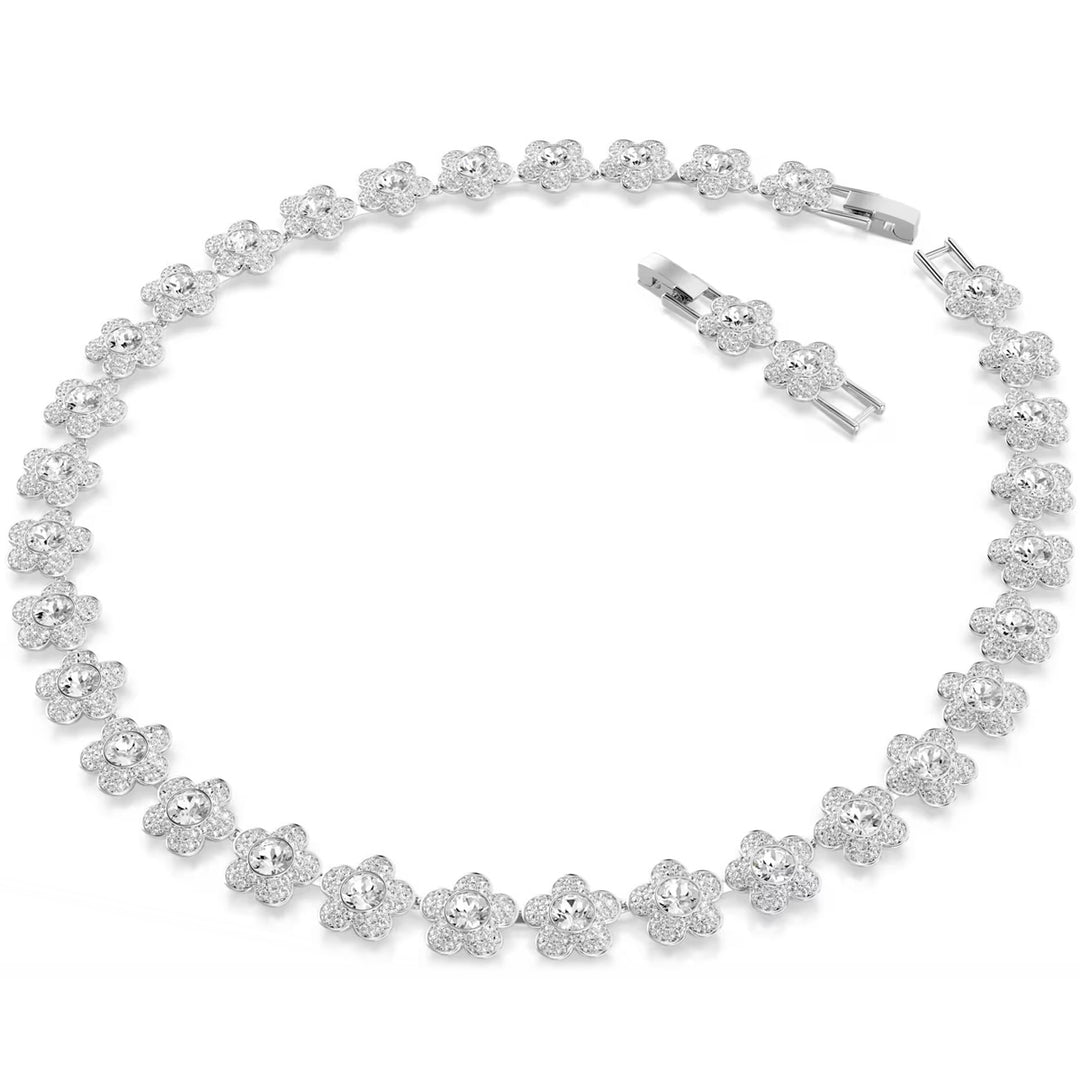 Swarovski x Ariana Grande Halskette Rundschliff Blume Weiss Rhodiniert - 5749179