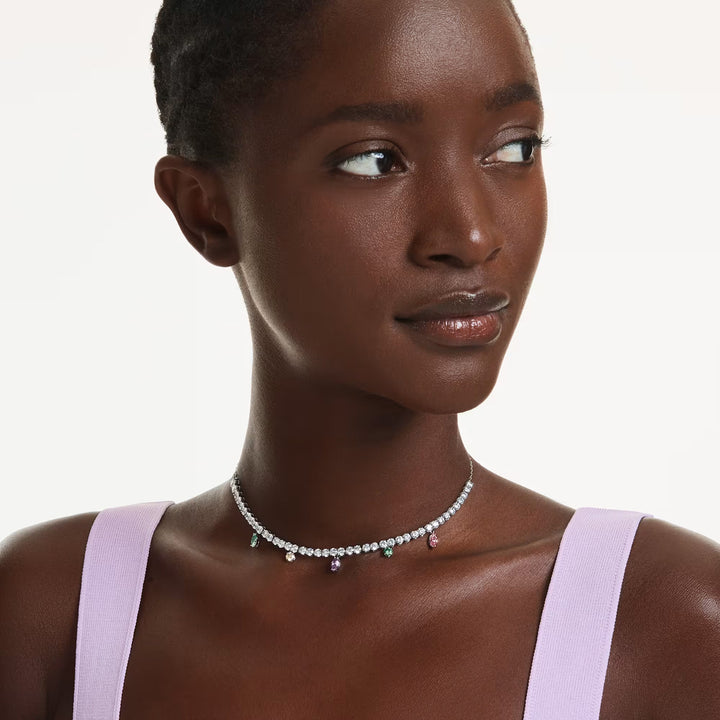 Swarovski x Ariana Grande Tennis Halskette Verschiedene Schliffe Mehrfarbig Rhodiniert - 5737422