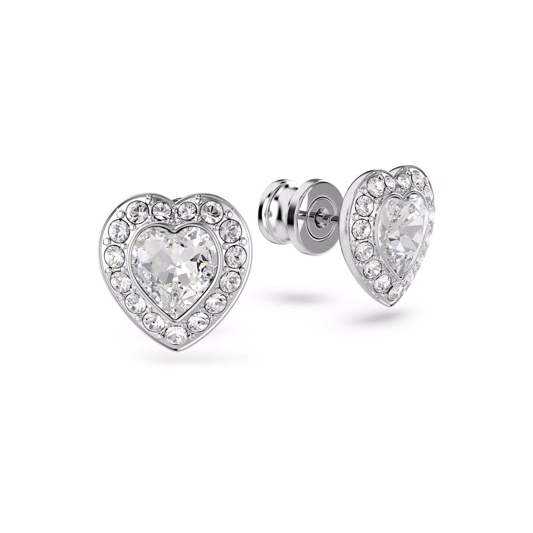 Swarovski x Ariana Grande Ohrstecker Verschiedene Schliffe Herz Weiss Rhodiniert - 5720859