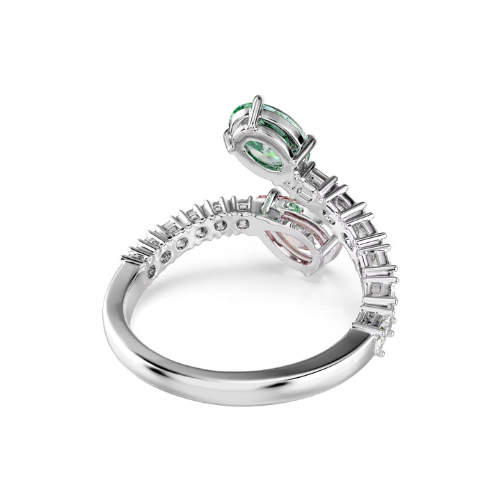 Swarovski x Ariana Grande Offener Ring Verschiedene Schliffe Mehrfarbig Rhodiniert