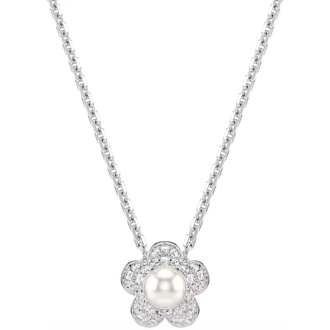 Swarovski x Ariana Grande Set Kristallperle Rundschliff Blume Weiss Rhodiniert - 5749180