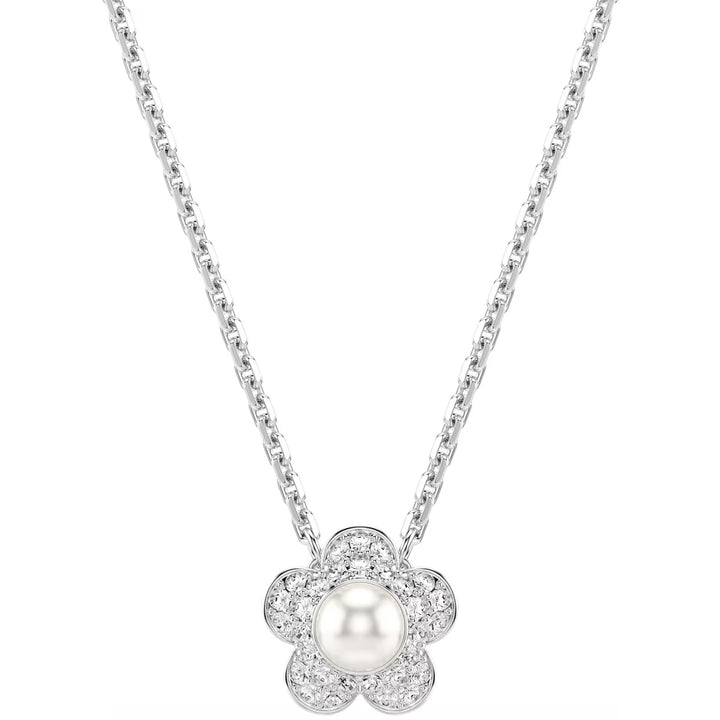 Swarovski x Ariana Grande Set Kristallperle Rundschliff Blume Weiss Rhodiniert - 5749180