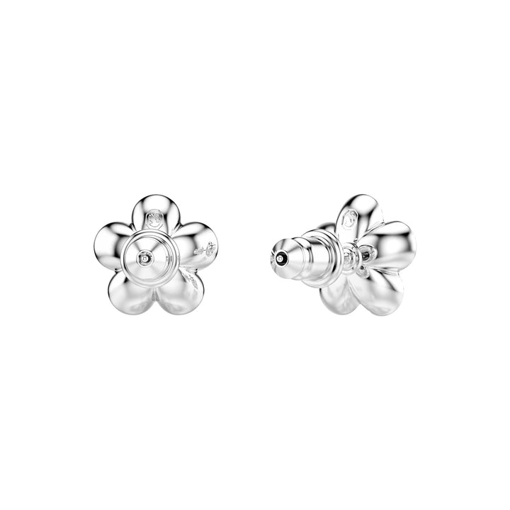Swarovski x Ariana Grande Ohrstecker Rundschliff Blume Weiss Rhodiniert  - 5756098