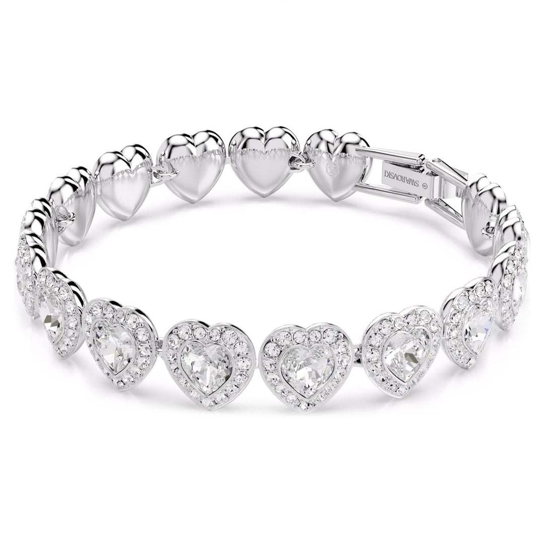 Swarovski x Ariana Grande Tennis Armband Verschiedene Schliffe Herz Weiss Rhodiniert - 5720860