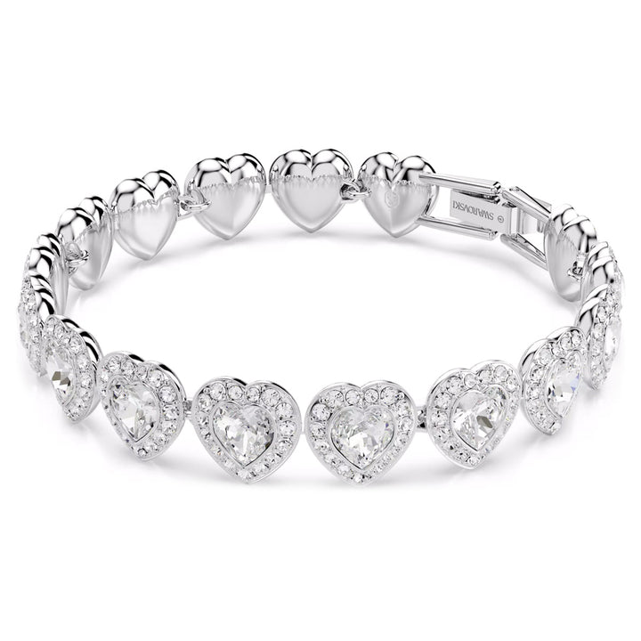Swarovski x Ariana Grande Tennis Armband Verschiedene Schliffe Herz Weiss Rhodiniert - 5720860