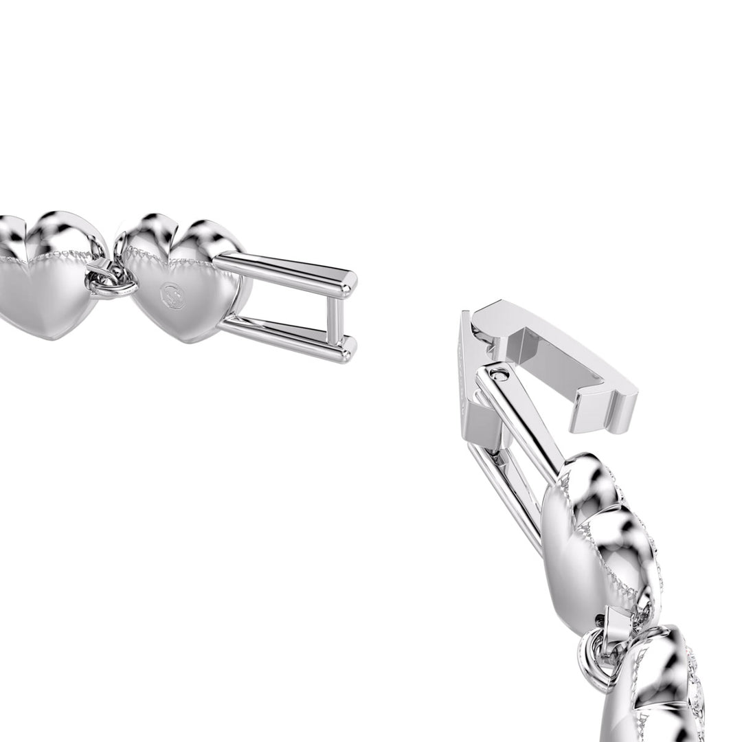 Swarovski x Ariana Grande Tennis Armband Verschiedene Schliffe Herz Weiss Rhodiniert - 5720860