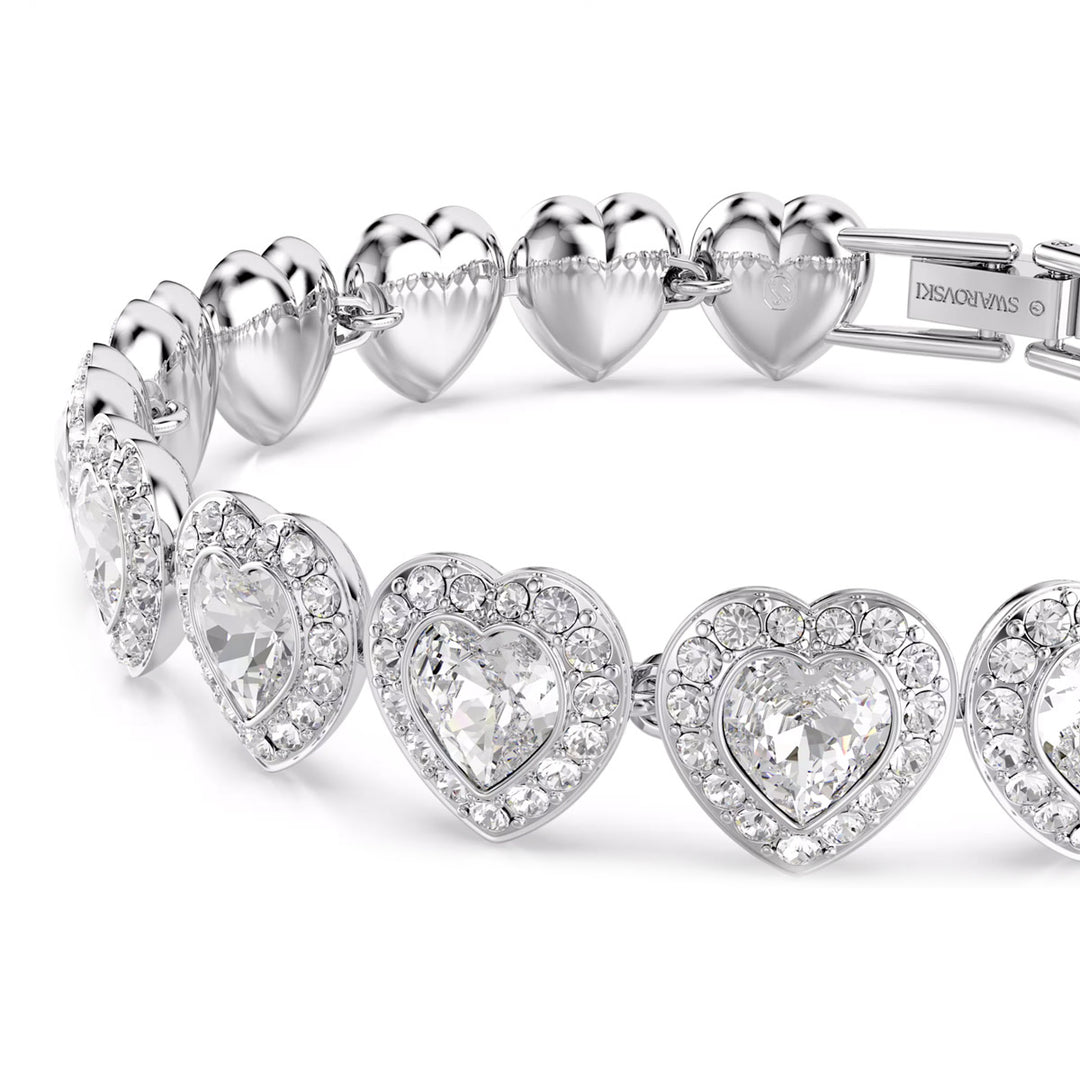 Swarovski x Ariana Grande Tennis Armband Verschiedene Schliffe Herz Weiss Rhodiniert - 5720860