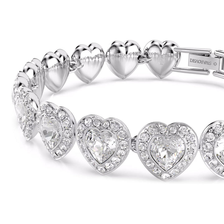 Swarovski x Ariana Grande Tennis Armband Verschiedene Schliffe Herz Weiss Rhodiniert - 5720860