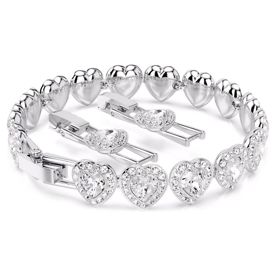 Swarovski x Ariana Grande Tennis Armband Verschiedene Schliffe Herz Weiss Rhodiniert - 5720860