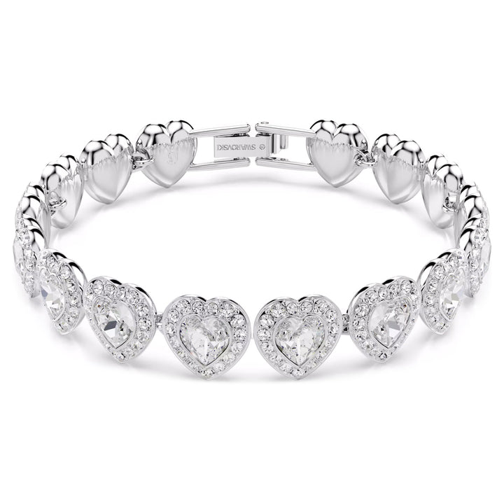 Swarovski x Ariana Grande Bracelet Tennis Tailles variées Cœur Blanc Métal rhodié - 5720860