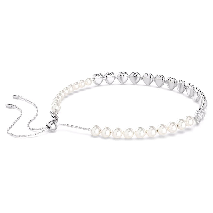 Swarovski x Ariana Grande Tennis Choker Verschiedene Schliffe Herz Weiss Rhodiniert - 5720861