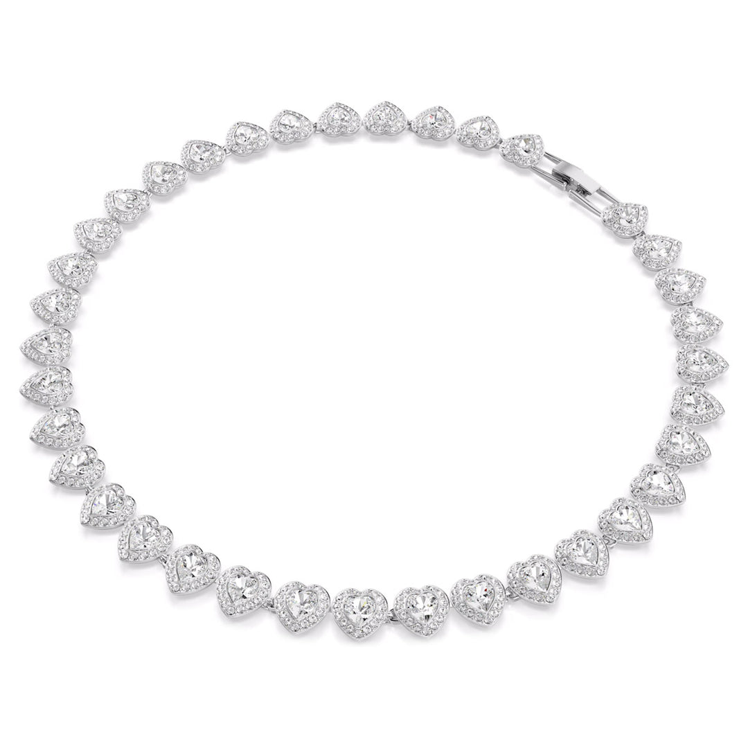 Swarovski x Ariana Grande Tennis Halskette Verschiedene Schliffe Herz Weiss Rhodiniert - 5720857