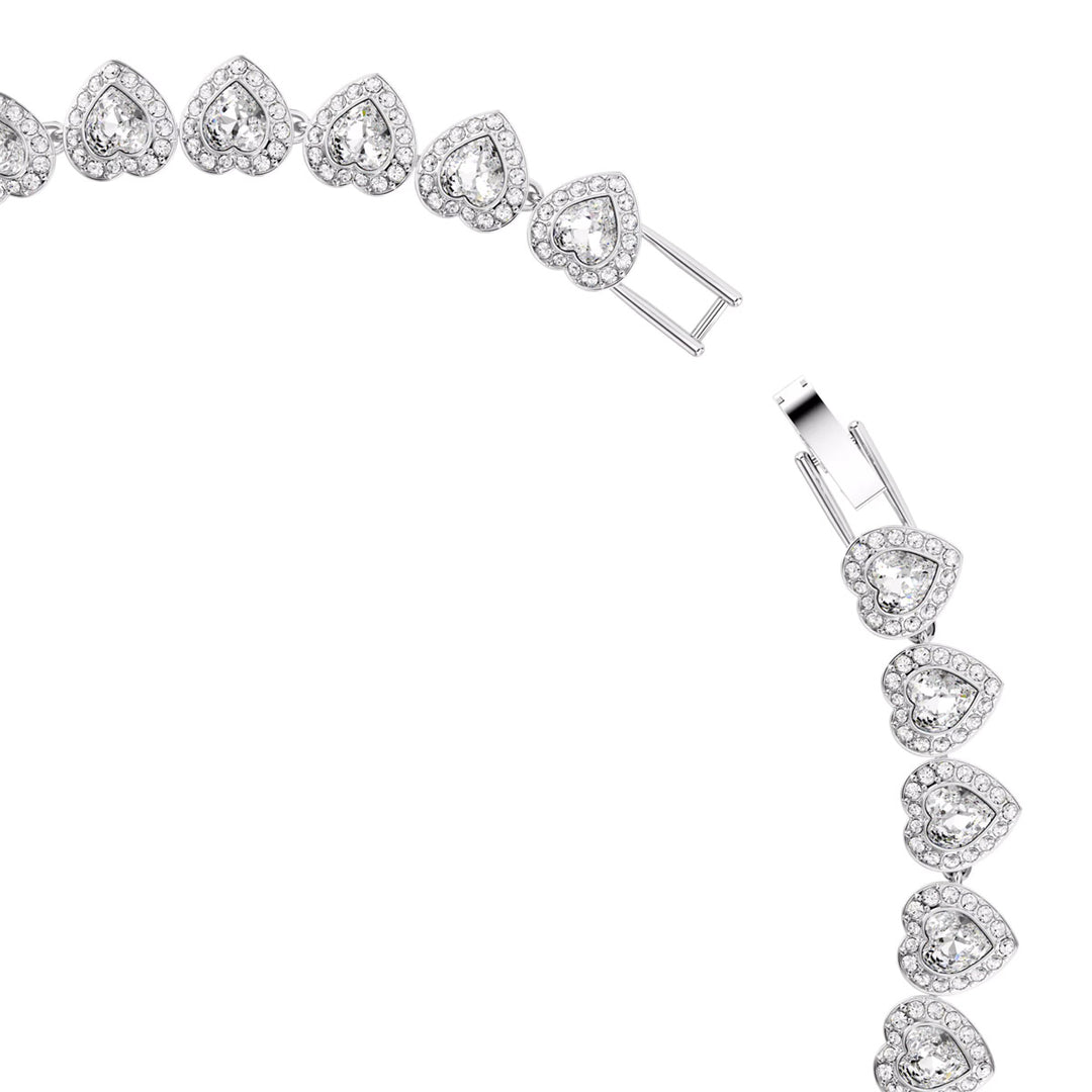 Swarovski x Ariana Grande Tennis Halskette Verschiedene Schliffe Herz Weiss Rhodiniert - 5720857