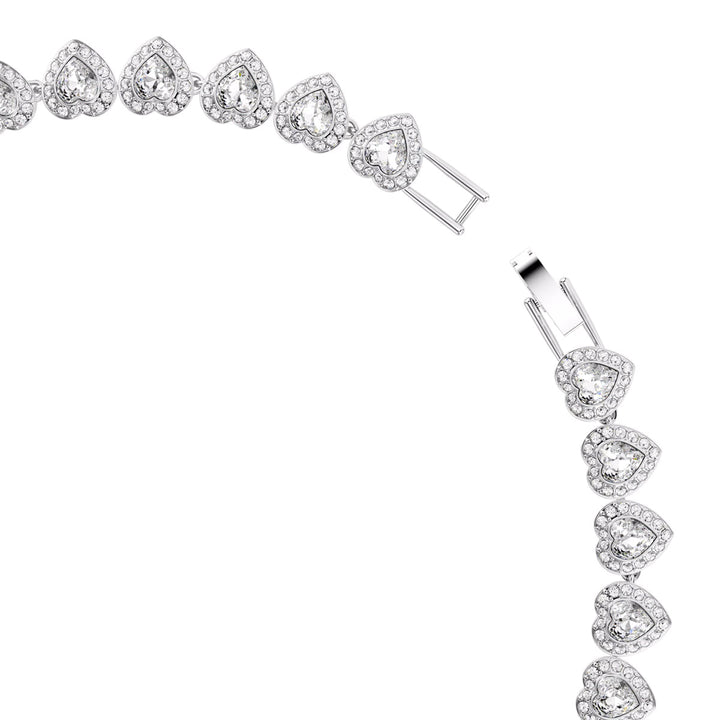 Swarovski x Ariana Grande Tennis Halskette Verschiedene Schliffe Herz Weiss Rhodiniert - 5720857