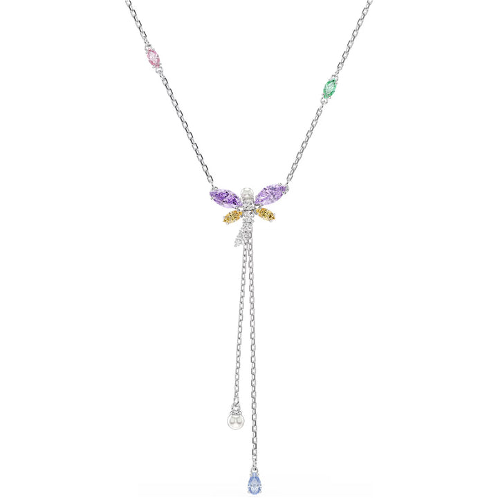 Swarovski x Ariana Grande Collana a Y Taglio misto, Libellula, Multicolore, Placcato rodio - 5749183
