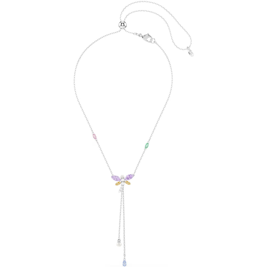 Swarovski x Ariana Grande Y Halskette Verschiedene Schliffe Libelle Mehrfarbig Rhodiniert - 5749183