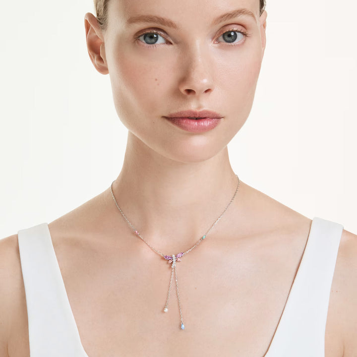 Swarovski x Ariana Grande Y Halskette Verschiedene Schliffe Libelle Mehrfarbig Rhodiniert - 5749183
