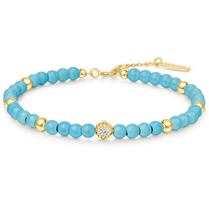 Bracelet Ania Haie en or et turquoise synthétique - B063-04G