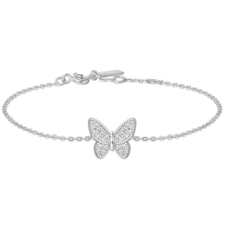 Ania Haie Silver Butterfly Pavé Armband - B064-02H