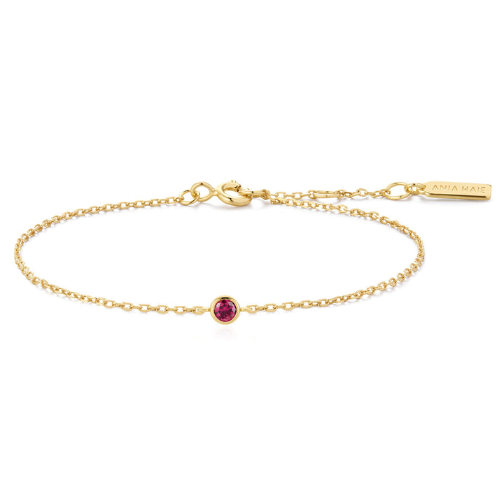 Ania Haie Gold Crimson Solitaire Armband - B071-01G