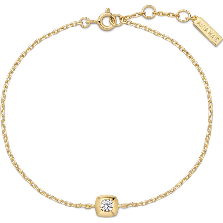 Ania Haie Gold Modern Bezel Set Solitaire Armband - B072-01G