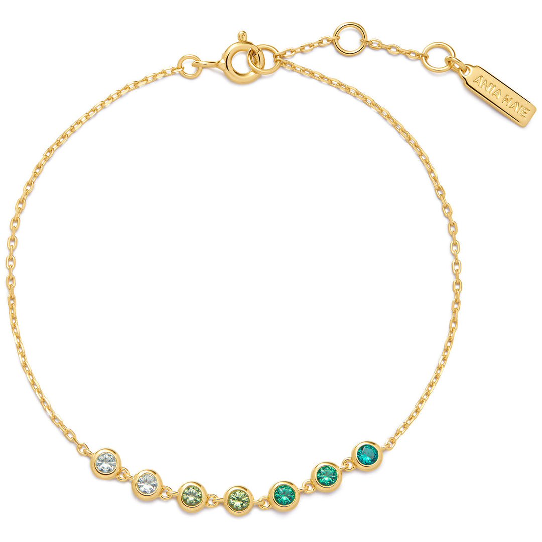 Ania Haie Gold Green Station Armband - B073-04G