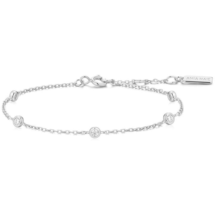 Ania Haie Silver Classic Bezel Set Station Armband - B074-02H