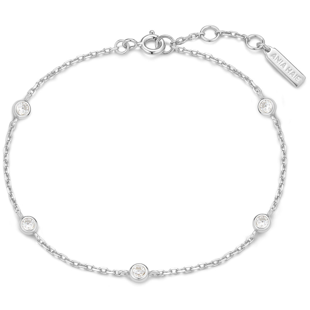 Ania Haie Silver Classic Bezel Set Station Armband - B074-02H