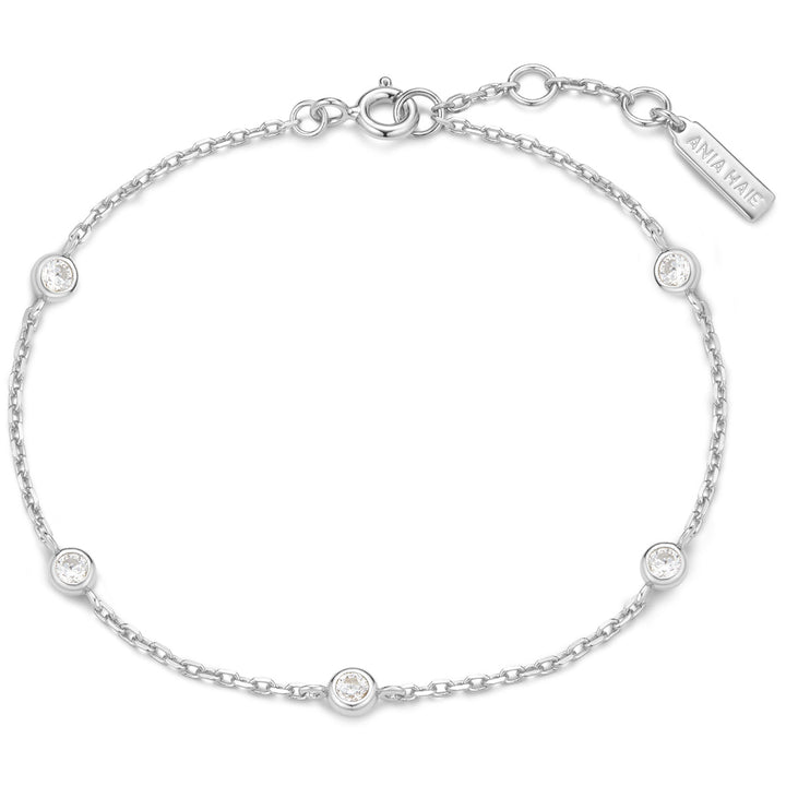 Ania Haie Silver Classic Bezel Set Station Armband - B074-02H