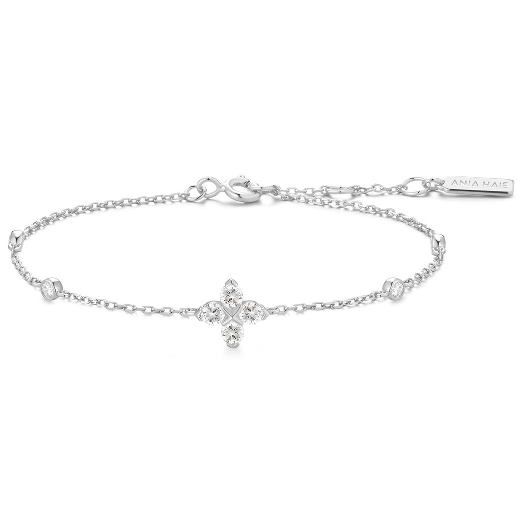 Bracelet Ania Haie Trèfle Scintillant Argenté - B074-04H