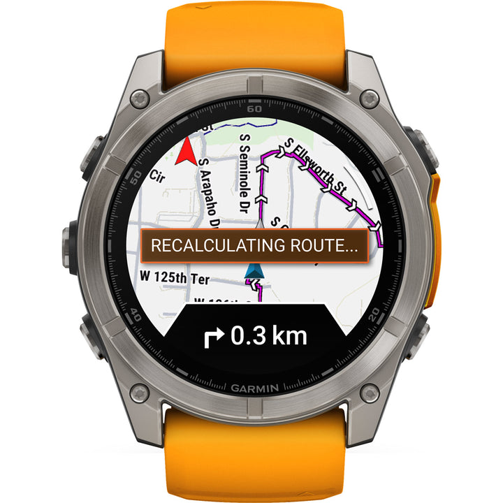 Garmin Fenix 8 Amoled Sapphire Titanium Orange Spark (51 mm) - 010-02905-11