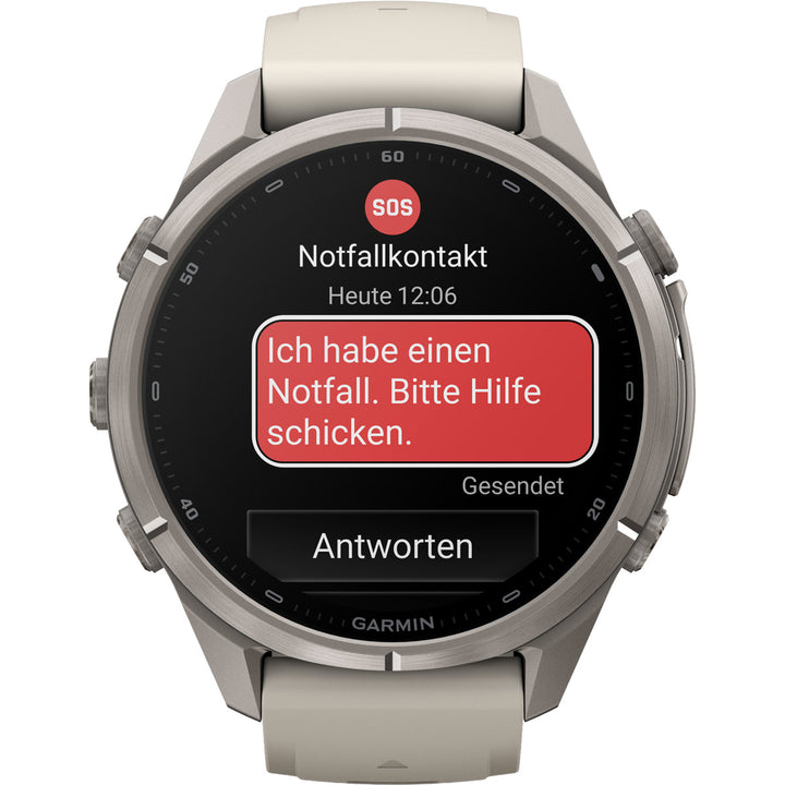 Garmin Fenix 9 Pro inReach Amoled Titanium Fog Gray (43 mm) - 010-04335-81